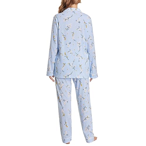 Image of Tugege Pajamas Set Long Sleeve Sleepwear Womens Button Down Nightwear Pj Sets