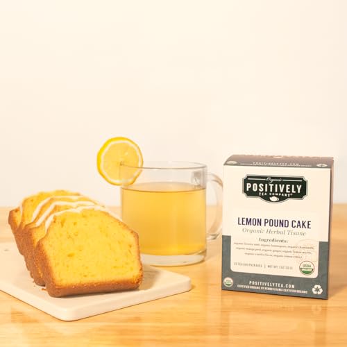 Image of Organic Positively Tea Company, Lemon Pound Cake, Herbal Tea Bags, 20 Count