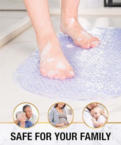 Hitslam Oval Bathtub Mat Non Slip, 27X15 Inch Bubble Bath Tub Mat For Bathroom thumb #5