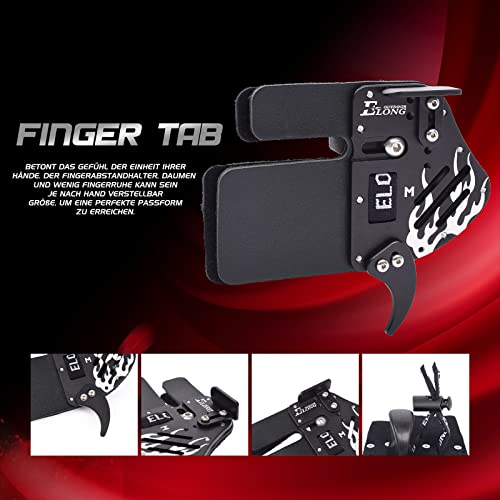 Elong Archery Recurve Bow Finger Tab Genuine Leather + Aluminium Plate Adjustable Finger Protection Protective Equipment for Right Hand - Image 2