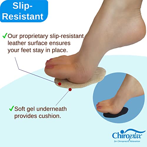 Image of Chiroplax Reusable High Heel Cushion Inserts Pads Forefoot Ball of Foot Back of Heel Cup Grips Protector Liner Anti-Slip Metatarsal Shoe Insoles, 8 pcs (Black)