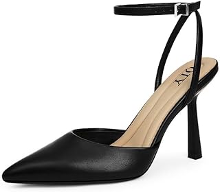 Closed Toe Ankle Strap Heels Women Pumps Pointed Toe Heeled Sandals for Women Stiletto Wedding Dress Shoes