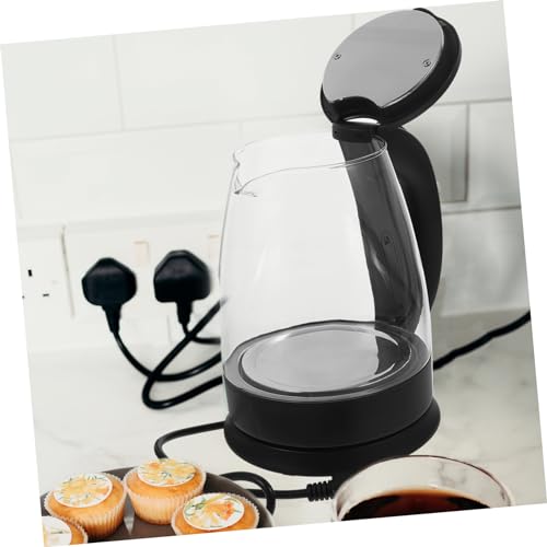Tetera eléctrica PRETYZOOM de vidrio y PP 1.8L color negro miniatura 3