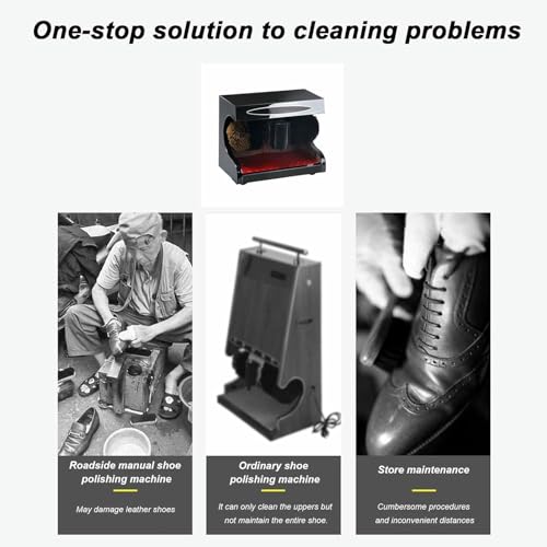 Cireuse à chaussures électrique brosse double combinée à induction automatique