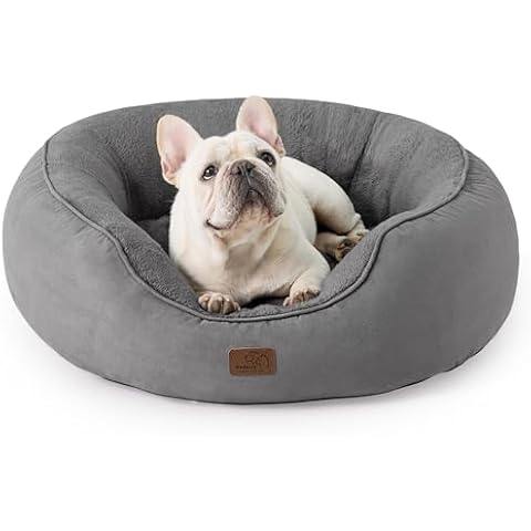 Bedsure Round Dog Bed with Removable Pillow Cover