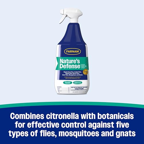 Farnam Nature's Defense Water-Based Fly Repellent Spray, 32 oz