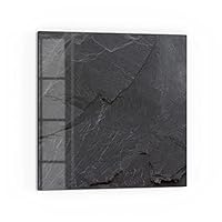DEQORI Pannello Paraspruzzi In Vetro Per Cucina 80x40 Cm: Motivo Lavagna Grigio, Alzata Per Fornelli O Bagno, Effetto 3D