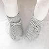Hadetoto Baby Booties Newborn First Walkers Cozy Shoes Warm Knit Soft Booties for Toddler Infant Boy Girl