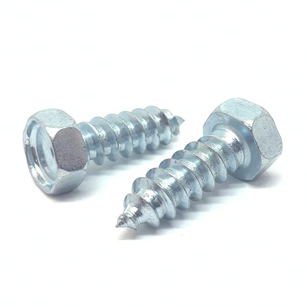 (50 Pieces) 5/16x1 Hex Head Self Tapping Sheet Metal Screws Zinc