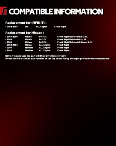Image of Torchbeam Front Brake Caliper Right for Nissan 2005-2006 Altima 2.5L, Nissan 2002-2004 Altima, Nissan 2002-2003 Maxima, Nissan 2005-2006 Altima 3.5L, Front Right Caliper Replace # 19B2691