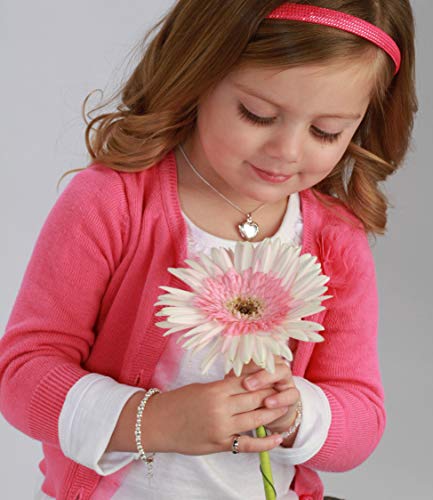 Precious Pieces Girl's or Women's Sterling Silver Heart Locket (Embellished) Necklace2