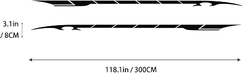 Miniatura 7 de Bilisin Calcomanías gráficas de rayas laterales para automóvil, deportes y carreras, BI017, vinilo universal, calcomanías de rayas modificadas,