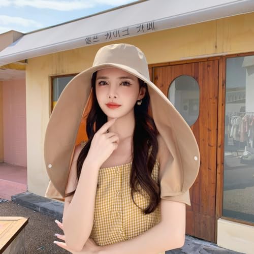 Molodo Super Wide Brim Sun Hats For Women Uv Protection Beach Hats For Women With Neck Flap Packable Bucket Hat Sun Wraps Outdoor Grey thumb #7