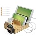 Produktbild TechDot Handy USB Ladestation Bambus Ladestation Mehrere Geräte 5 Port USB Multi Ladestation Bamboo für Handys Smartphones Tablets Holz Ladestation