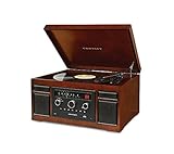 Crosley CR7007A-MA Patriarch Turntable with Radio, CD Player and Aux-In (Mahogany)