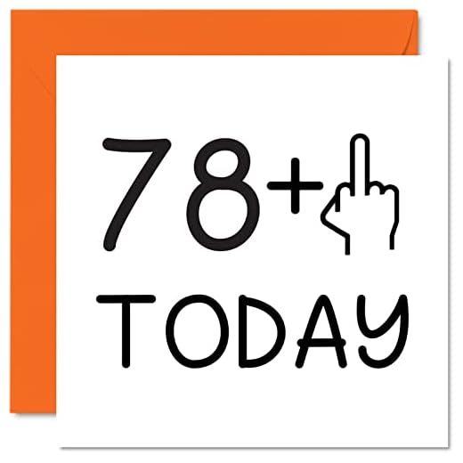 Tarjeta cumpleaños 79 divertida mujeres, novedosa dedo medio, tarjetas cumpleaños groseras hombres, tarjetas felicitación cumpleaños 145 mm x 145 mm, tarjetas broma mamá, papá, abuelo, niñera, tío