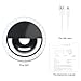GLOUE Selfie Light Ring Led Circle Clip-on Selfie Fill Light with 36 Led Bubbles USB Rechargeable Portable for iPhone Smart Phones, Pads, Makeup Mirrors-Black 1 Pack