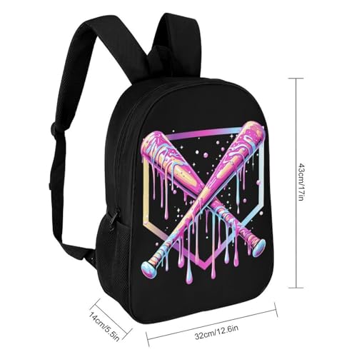 Baseball Home Plate Drip Game Day Backpack Simple Leisure Travel Backpack Outgoing Daypack 17 Inch2