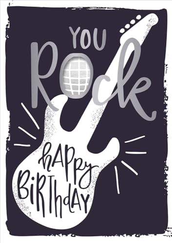 GRAFIK WERKSTATT Das Original Glückwunschkarte Geburtstag, Musikkarte mit Sound, Song \"We will rock you\"