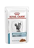 Royal Canin Veterinary Sensitivity Control | 12 x 85 g | Diät-Alleinfuttermittel für ausgewachsene Katzen | Zur Minderung von Nährstoffintoleranzerscheinungen | Stückchen in Soße
