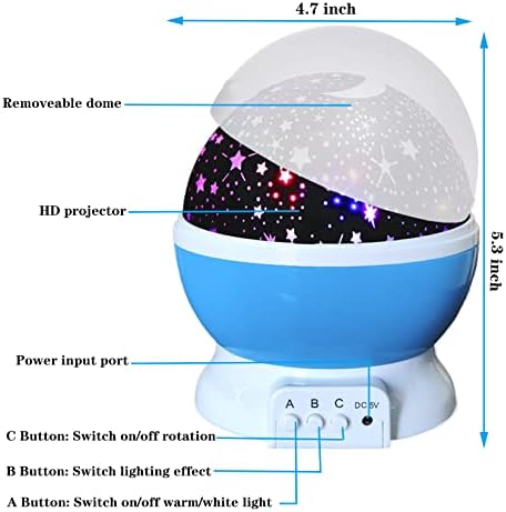 Kids Star Projector for Bedroom Ceiling- Starry Night Light for Room Toys for 3-10 Year Old Boys Girls Gifts Age 4 5 6 7 8 9 Christmas Birthday Gifts Blue