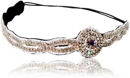 Rhinestone Silver Headband and Look Sheet on All the Different Ways to Wear Including the Inspired Great Gatsby 20's Looks