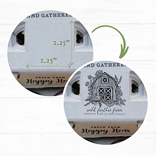 Printed Egg Cartons with Blank Area for Your Custom Stamp- 250 Carton Bulk Wholesale Pack