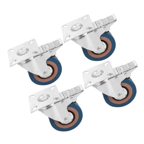 CHILDWEET 4 Pcs Industrial Casters Heavy Duty Casters Caster Wheels Heavy Duty Swivel Casters Castor Wheels Heavy Duty Wheels Threaded Stem Casters Wheels for Furniture Rolling Wheels Rubber