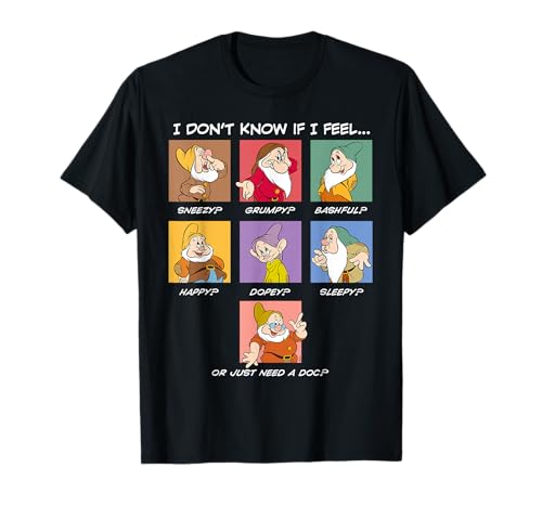 Disney Seven Dwarfs Current Mood I Dont Know if I Feel... T-Shirt