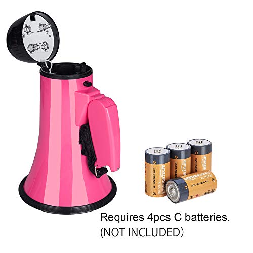 Mymealivos Portable Megaphone Bullhorn 20 Watt Power Megaphone Speaker Voice And Siren/Alarm Modes With Volume Control And Strap (Deeppink)… #TOP4