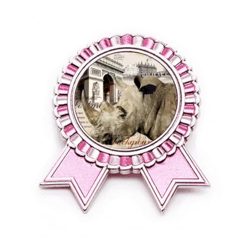 Broche rose style européen Winner Award en métal taille M