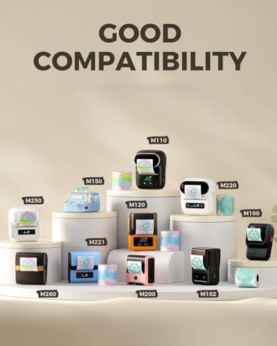 M110 Thermal Labels Round - 1.96"(50MM) Original M100 Print Master Label Refill Compatible with Phomemo M100 M110 M220 M221 M160 M250 N20 Labels Maker, Gradient Sticker for DIY, Logo, Barcode,3 Rolls