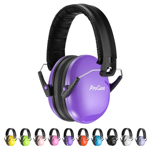 Image of ProCase Noise Cancelling Headphones for Kids Toddler, SNR 27dB Noise Reduction Ear Muffs, Hearing Protection for Monster Jam, Concerts, Fireworks, Shooting, Air Show, Autism Sensory Needs -Purple