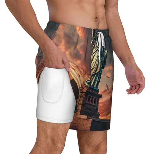 Pantalones cortos de natación transpirables para surf y fitness playero de hombre 6
