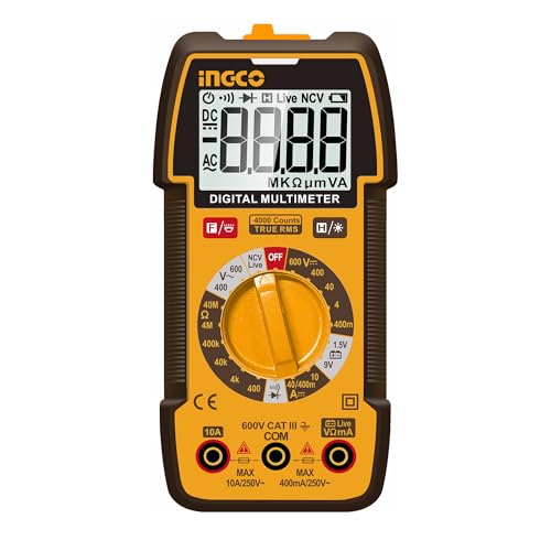 Image of INGCO Digital Multimeter Display : TRUR RMS 4000 counts DM36002