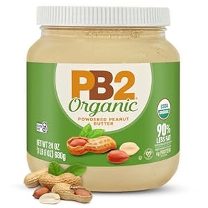 PB2 24oz Organic Powdered Peanut Butter – USDA Organic Certified, Non-GMO Project Verified, Gluten-Free