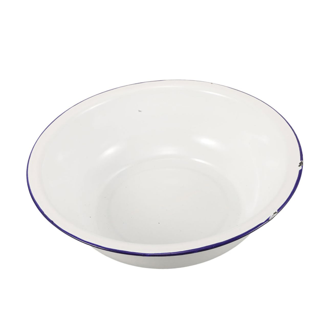 PartyKindom Vintage Enamel Basin White Foot Tub for Soaking Laundry Relaxation Retro Design Enamelware Bowl for Foot Baths Versatile Home Decor Practical Use