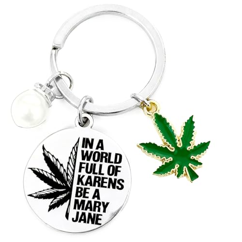 Marijuana Gifts for Women Men Cannabis Keychain for Christmas Birthday