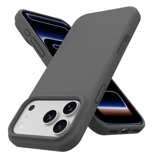PinLiSheng for iPhone 17 Pro Max/18 Pro Max Case, Liquid Silicone Gray