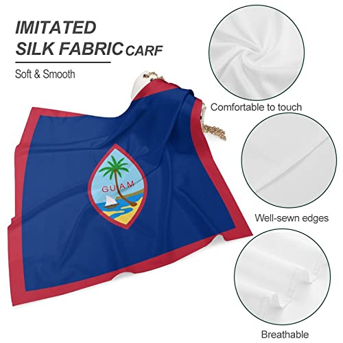 Guam US Flag Fashion Silk Scarf Soft Bandana Head Scarves Hair Sleeping Wraps for Men Women4