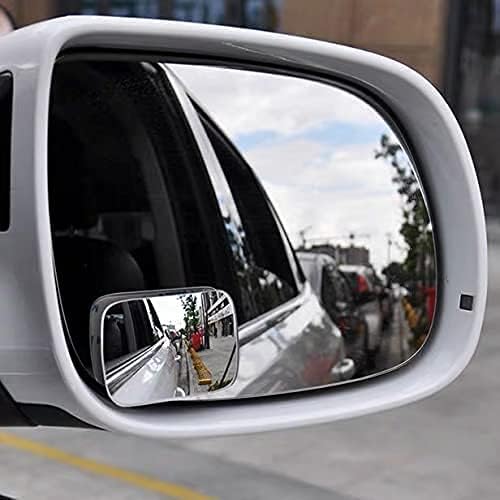 Image of CarFrill Blind Spot Mirror, Hd Glass Convex Lens Frameless Adjustable Blind Spot Mirror For All Universal Vehicles Car Stick-On Design (2 Pcs) (Rectangle), rear