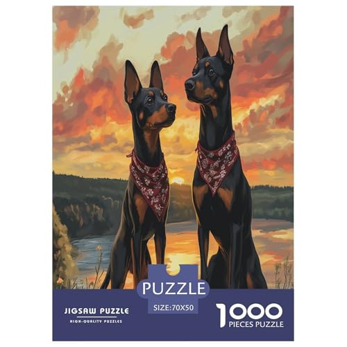 Puzzle imposible de Doberman con 1000 piezas para desarrollar la concentración en adultos