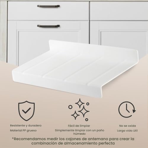 Miniatura 6 de Vinato Organizador De Especias Para Cajones Cocina, 8pcs Ajustable, Estante Extraíble Para Especieros, Perfumes, Maquillaje, Blanco