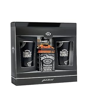 Jack Daniel’s Geschenkset + 2 Jack & Cola Metal Becher Set (1 x 0.7 l)