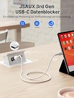 JSAUX USB Datenblocker, USB A auf USB A, Nur Laden, 4er-Pack, Schwarz – Ansicht 2