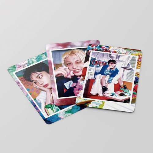 TuYines Stray Kids Photocard, 55 sztuk kart Kpop Stray Kids Lomo, nowy album, karty fotograficzne Kpop SKZ, must-have dla fanów K-pop (niebieskie)