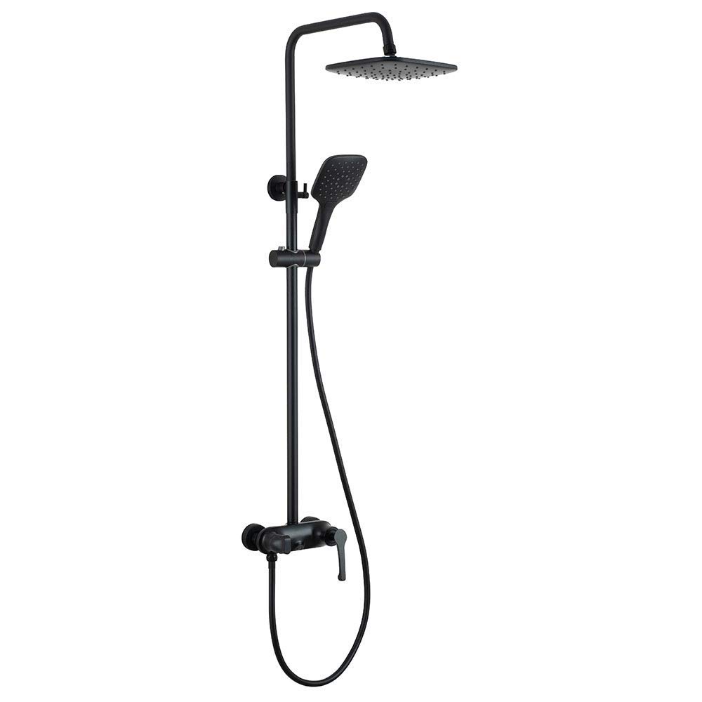 CWCQGH Shower Faucets,Bathroom Shower Bath Faucet Waterfall Shower Head Set Wall Mounted Faucet Bath Shower System