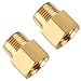 Brass Pipe Fitting, SUNGATOR Adapter, 1/2-Inch Male Pipe x 1/2-Inch Female Pipe (2-Pack)