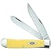Case XX WR Pocket Knife Yellow Synthetic Trapper W/Clip (Cv) Item #30114 - (3254C Cv) - Length Closed: 4 1/8 Inches