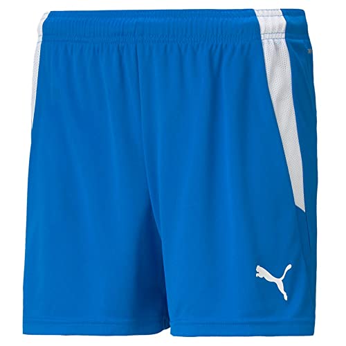 PUMA womens Teamliga Shorts, Electric Blue Lemonade-puma Black, Medium US